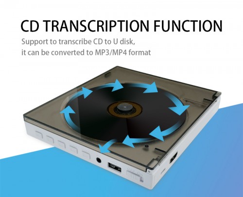 DVD CD player mini portable home dvd player with BT FM USB speaker function