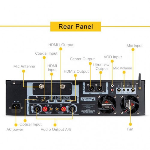 New power amplifier professional 3 in 1 karaoke digital touch amplifier with microphone